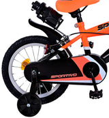 Volare Sportivo Kinderrad - Jungen - 14 Zoll - Neon Oranje Black - Zwei Handbremsen - afbeelding 3
