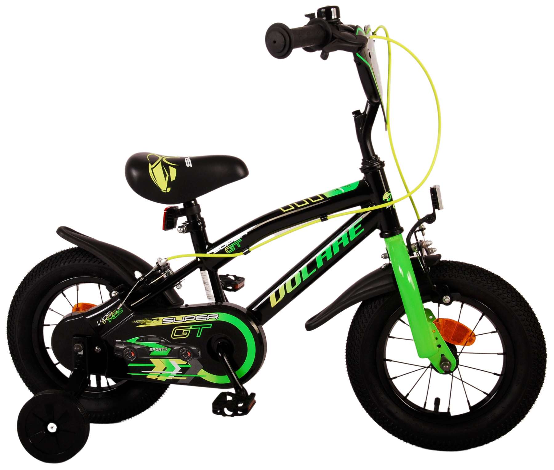 Volare Super GT Kinderbike - Jungen - 12 Zoll - Grün - Zwei Handbremsen