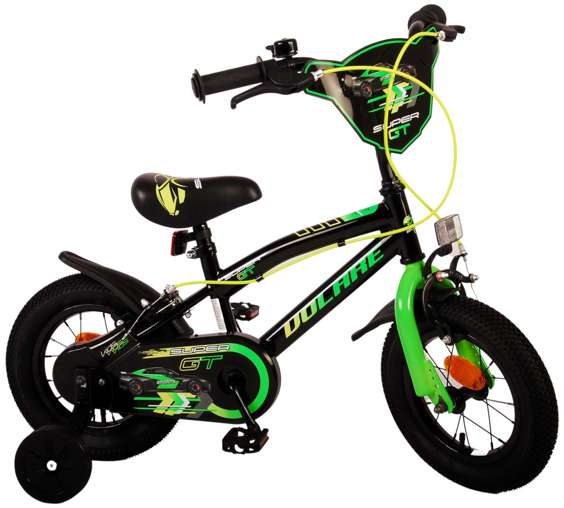 Volare Super GT Kinderbike - Jungen - 12 Zoll - Grün - Zwei Handbremsen