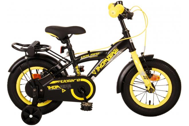 Volare Thombike Kinderbike - Jungen - 12 Zoll - Schwarzgelb - Zwei Handbremsen