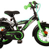 Volare Thombike Children's Bike - Jungen - 12 Zoll - Schwarzes Grün - Zwei Handbremsen