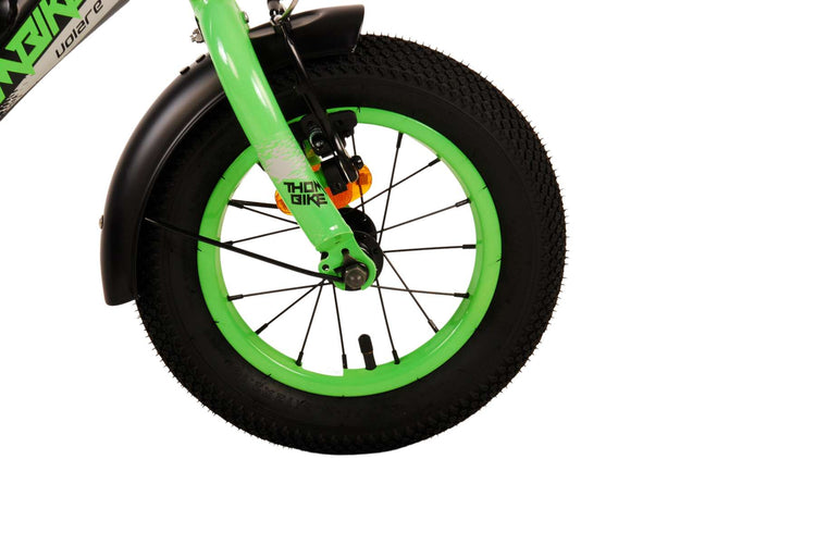 Volare Thombike Children's Bicycle - Jungen - 12 Zoll - schwarzes Grün