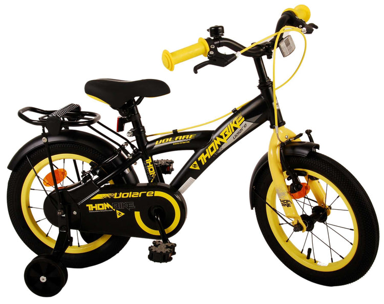 Volare Thombike Kinderbike - Jungen - 14 Zoll - Schwarzgelb - Zwei Handbremsen