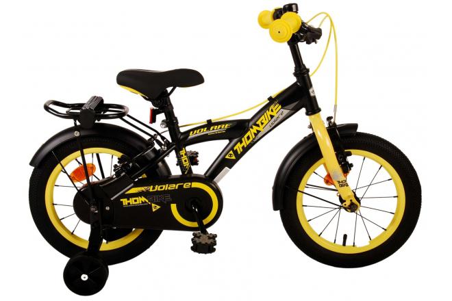 Volare Thombike Kinderbike - Jungen - 14 Zoll - Schwarzgelb - Zwei Handbremsen
