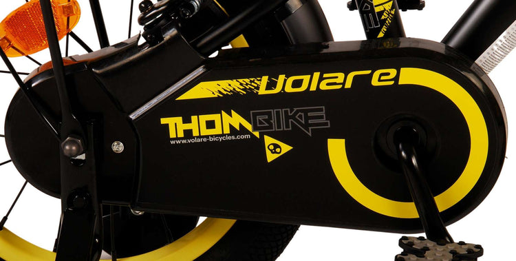 Volare Thombike Kinderbike - Jungen - 14 Zoll - Schwarzgelb - Zwei Handbremsen