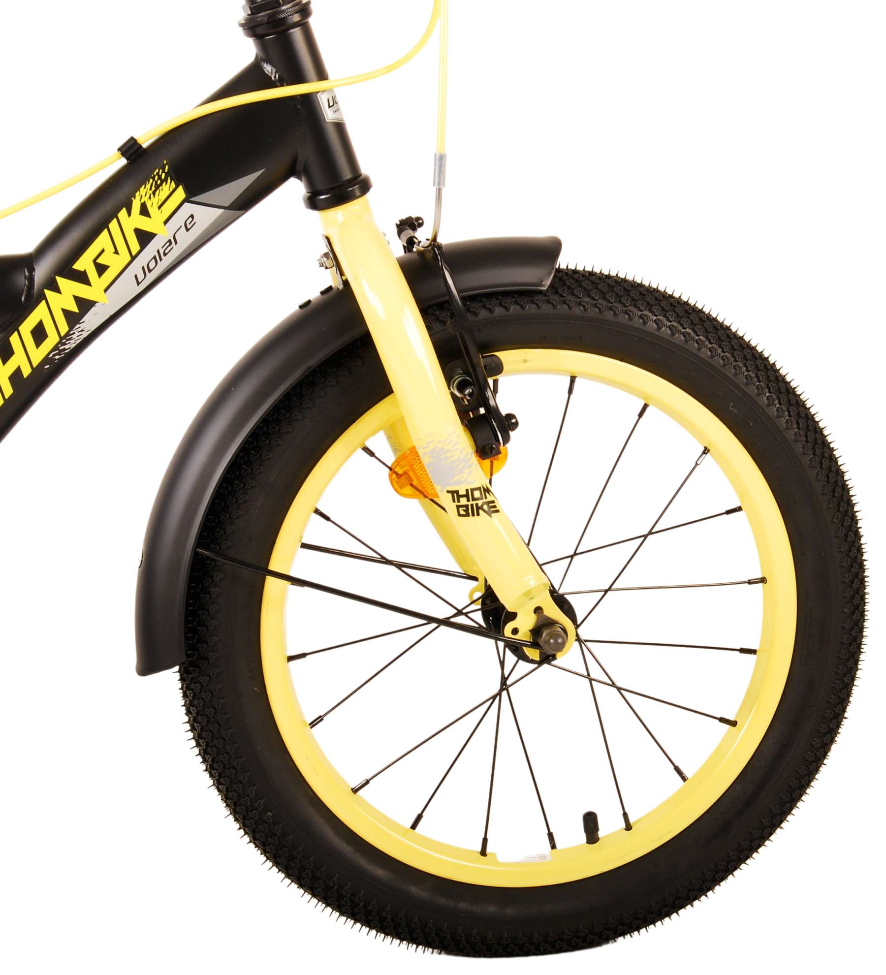 Volare Thombike Children's Bike - Jungen - 16 Zoll - Schwarzgelb - Zwei Handbremsen