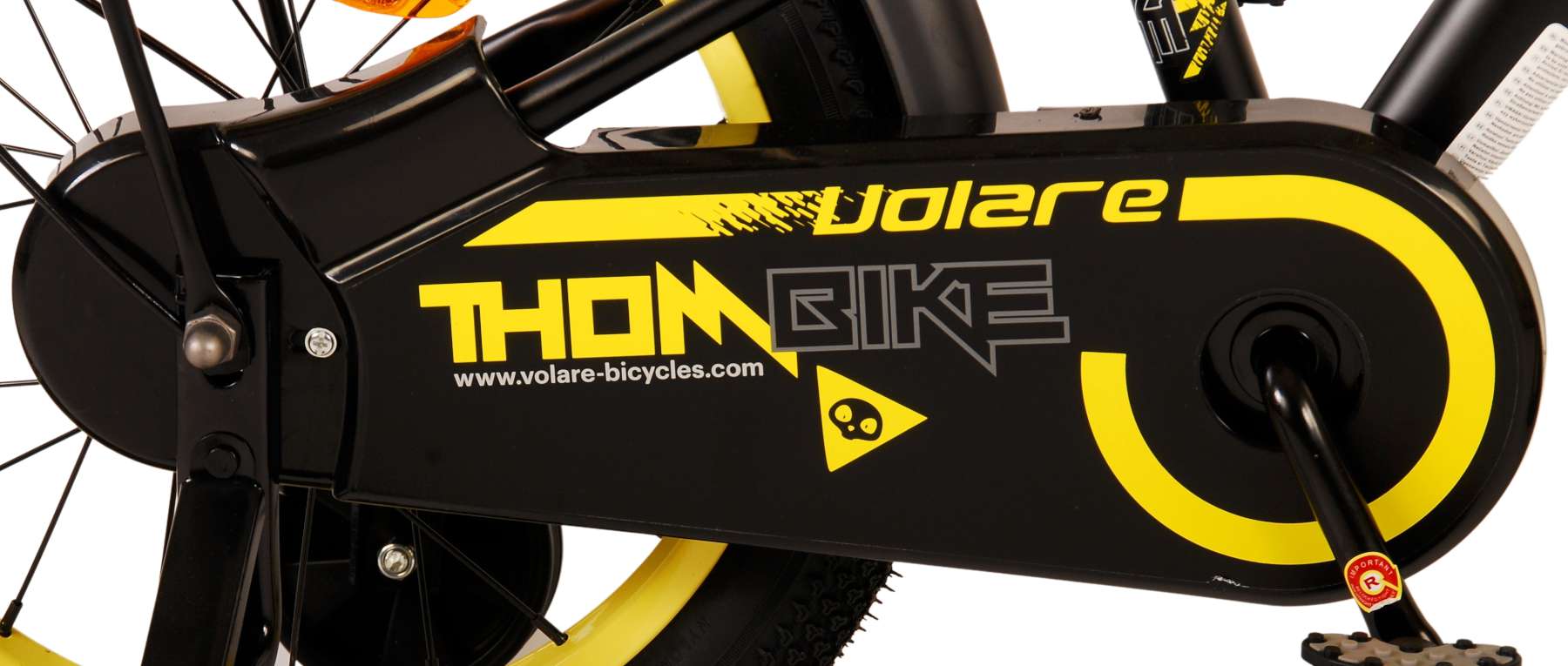 Volare Thombike Children's Bicycle - Jungen - 16 Zoll - Schwarzgelb