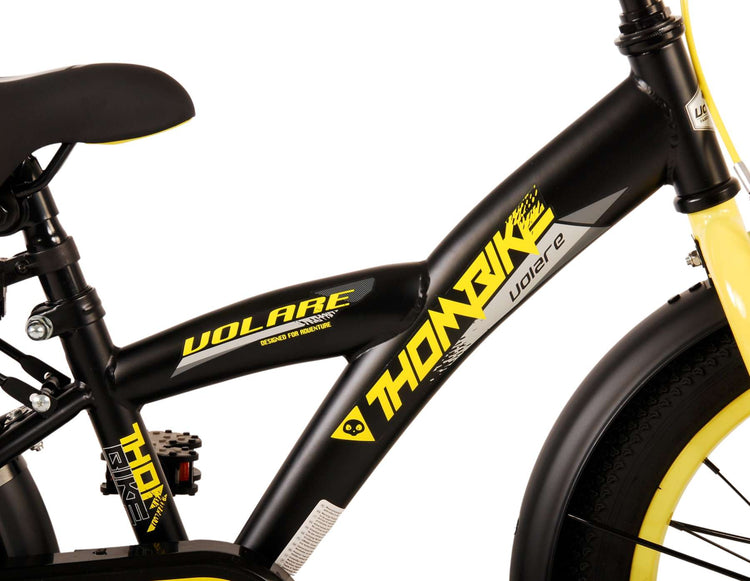 Volare Thombike Children's Bicycle - Jungen - 16 Zoll - Schwarzgelb