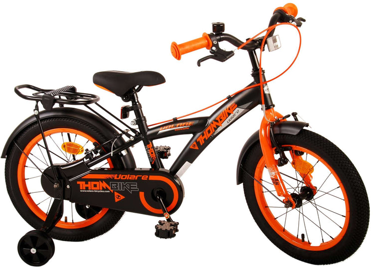 Volare Thombike Children's Bicycle - Jungen - 16 Zoll - Schwarzorange - Zwei Handbremsen