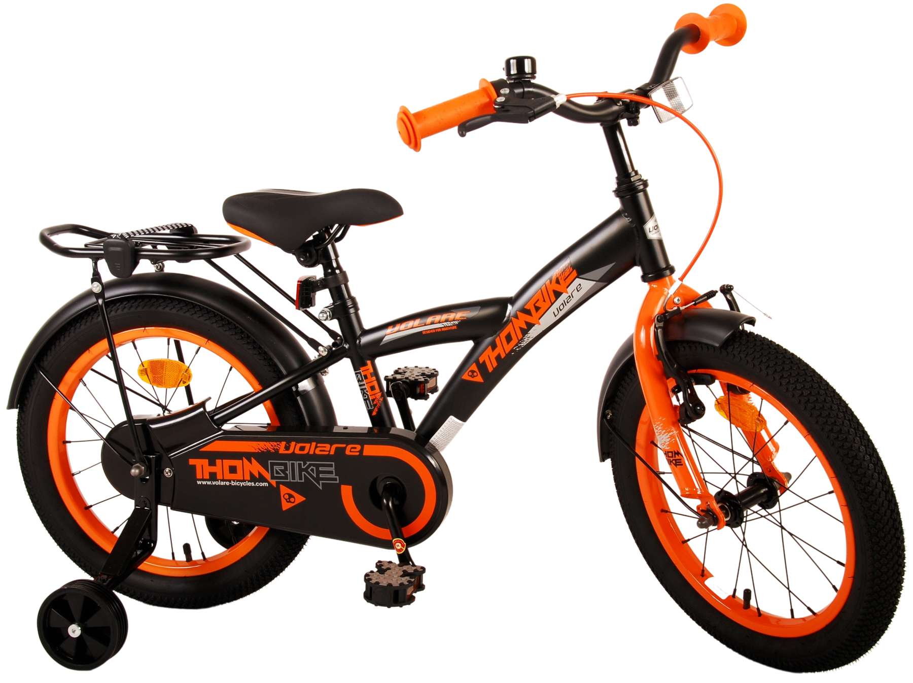 Volare Thombike Children's Bicycle - Jungen - 16 Zoll - Schwarzorange