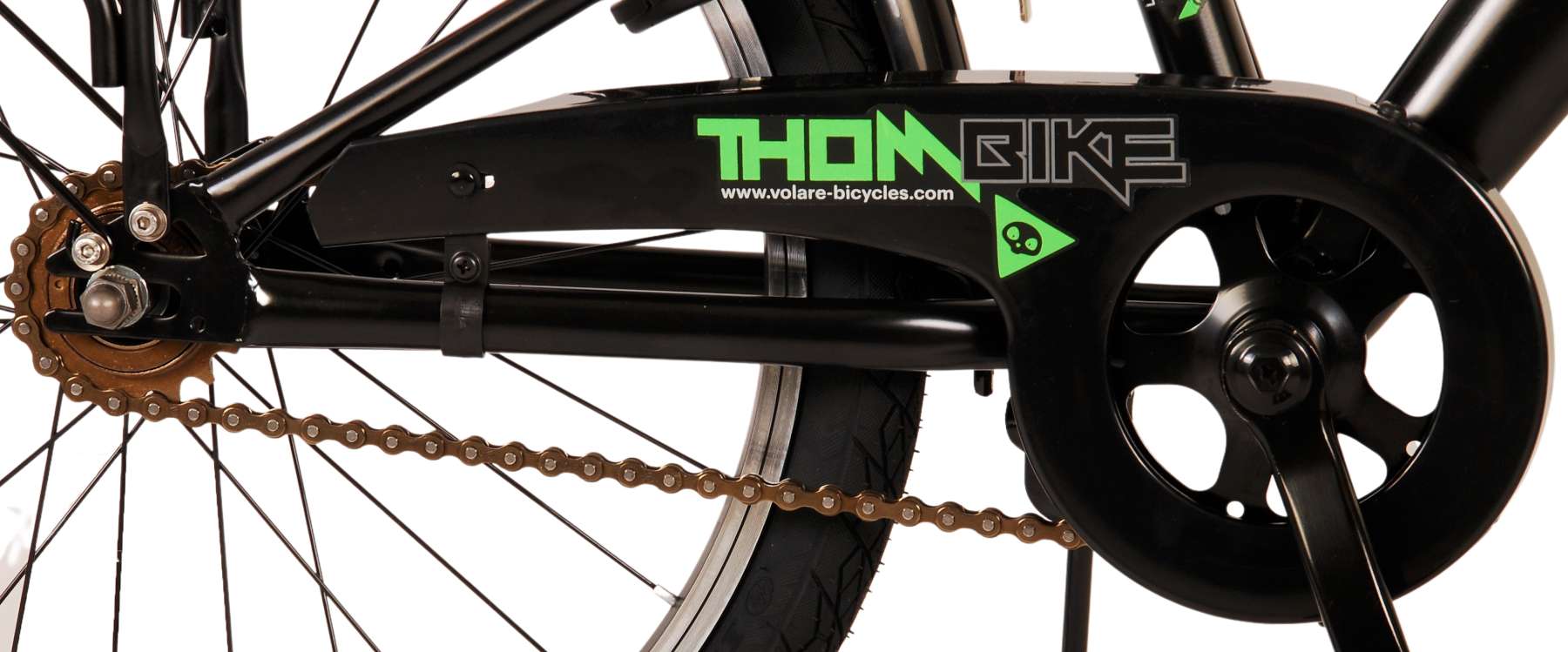 Volare Thombike Children's Bike - Jungen - 20 Zoll - Schwarzes Grün - Zwei Handbremsen