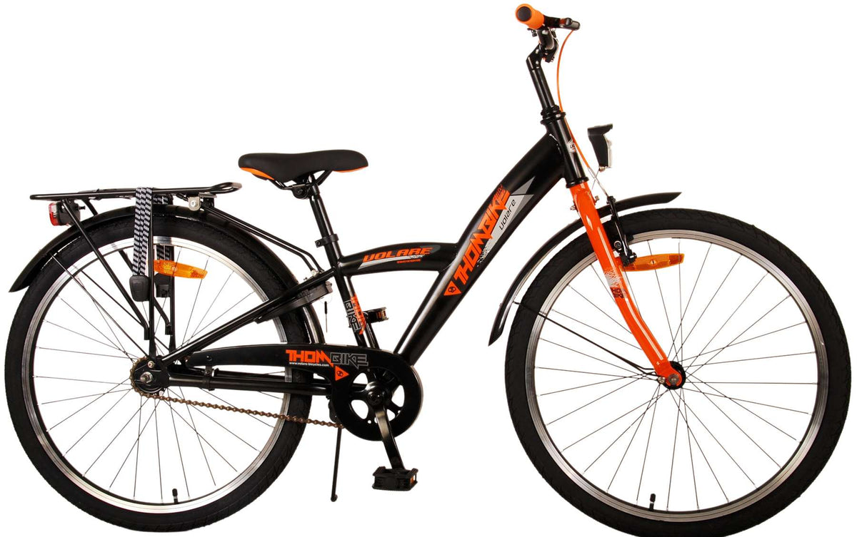 Volare Thombike Children's Bicycle - Jungen - 24 Zoll - Schwarzorange