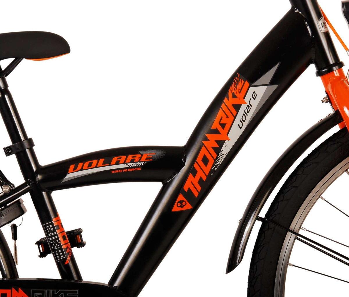 Volare Thombike Children's Bicycle - Jungen - 24 Zoll - Schwarzorange