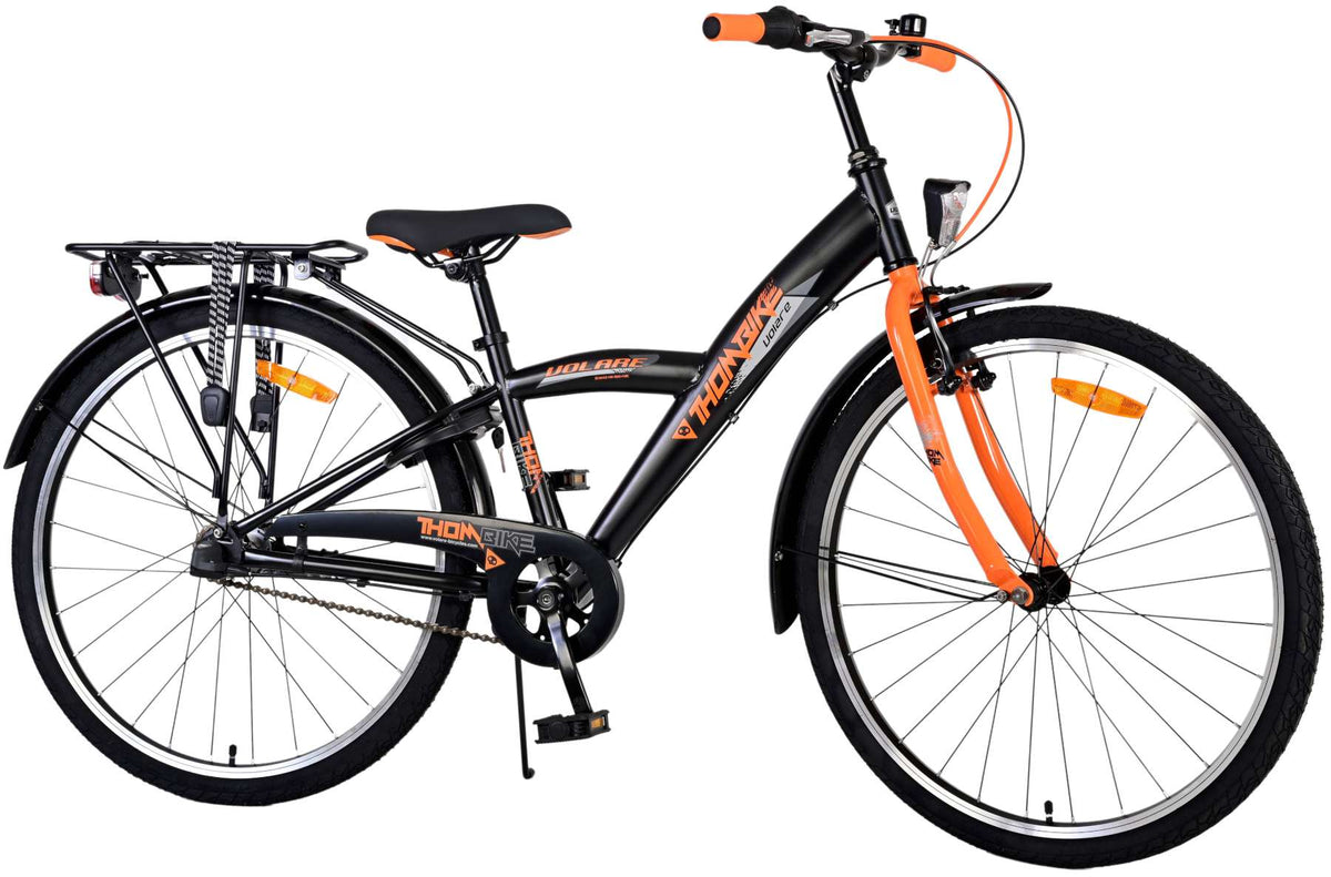 Volare Thombike Children's Bicycle - Jungen - 26 Zoll - Schwarzorange - 3 Zahnräder