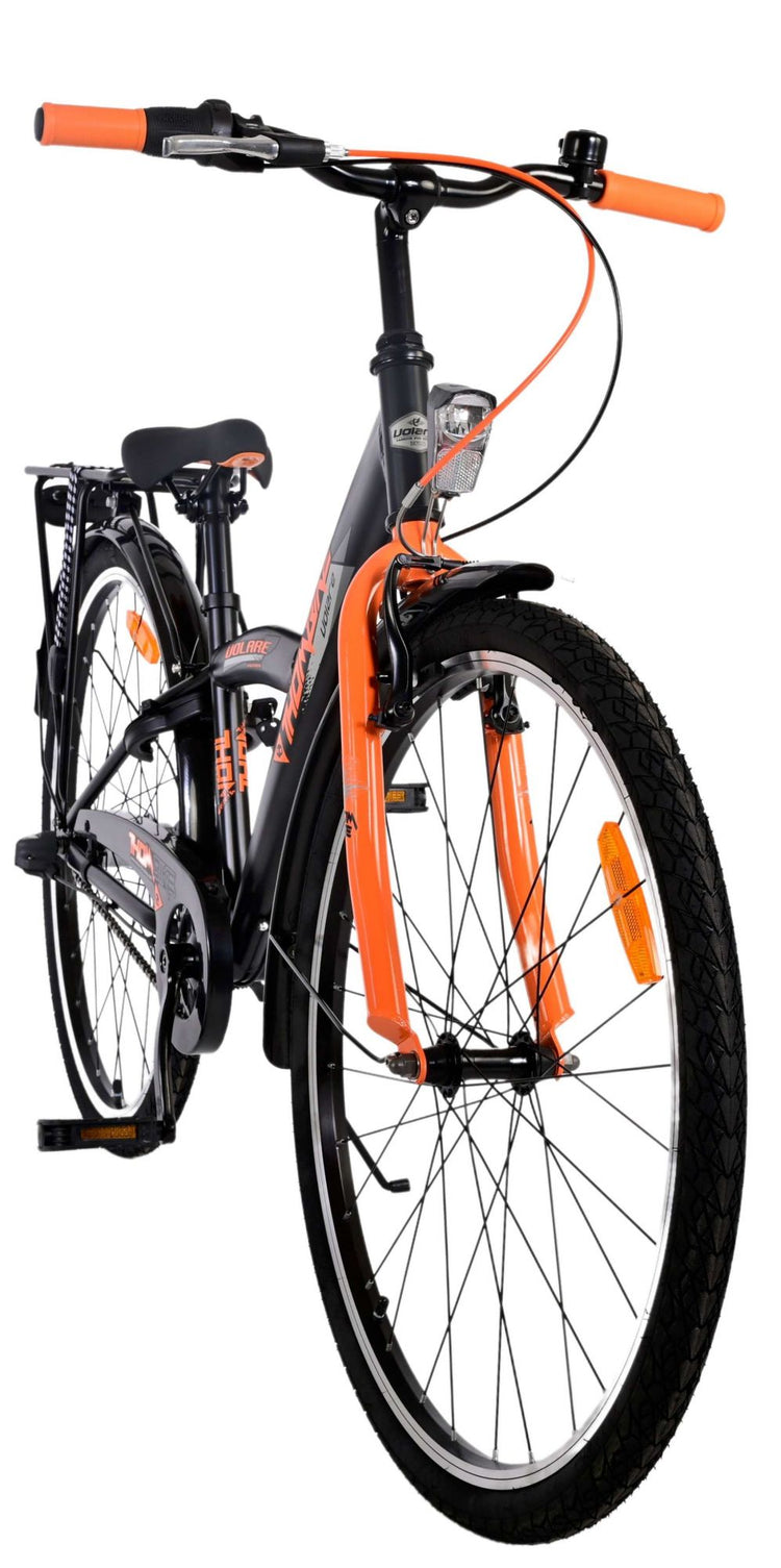 Volare Thombike Children's Bicycle - Jungen - 26 Zoll - Schwarzorange - 3 Zahnräder