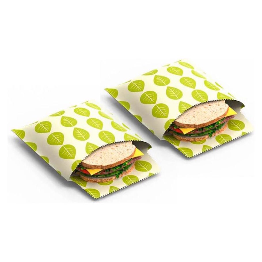 Veganer Wachs wickelt Vegan Sandwich Wrap Set von 2