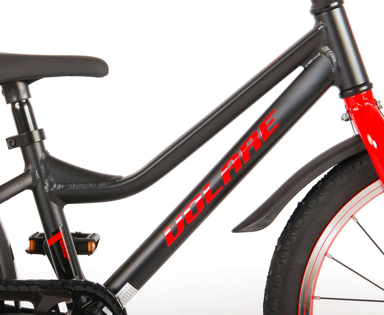 Volare Blaster Children's Bike - Jungen - 18 Zoll - Black Red - Prime Collection