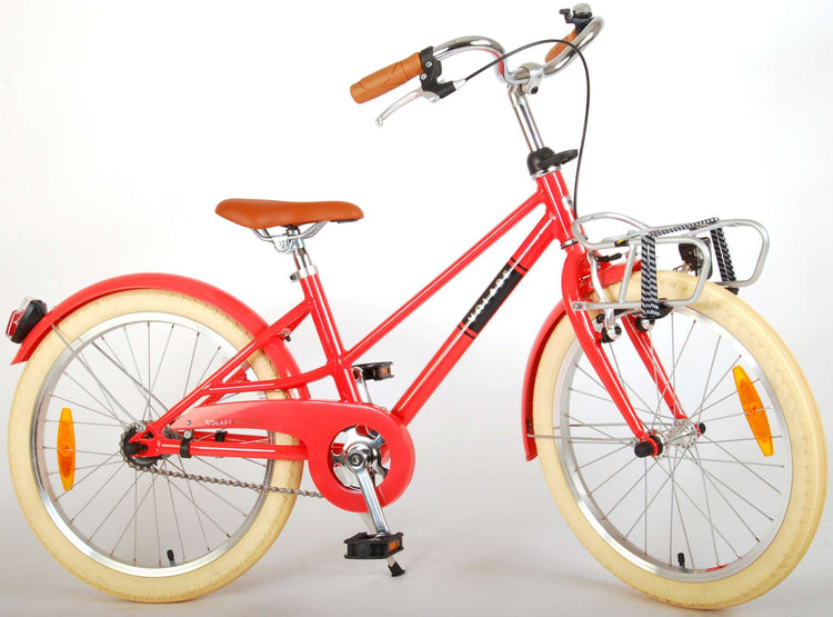 Volare Melody Children's Bicycle - Mädchen - 20 Zoll - Korallenrot - Prime Collection