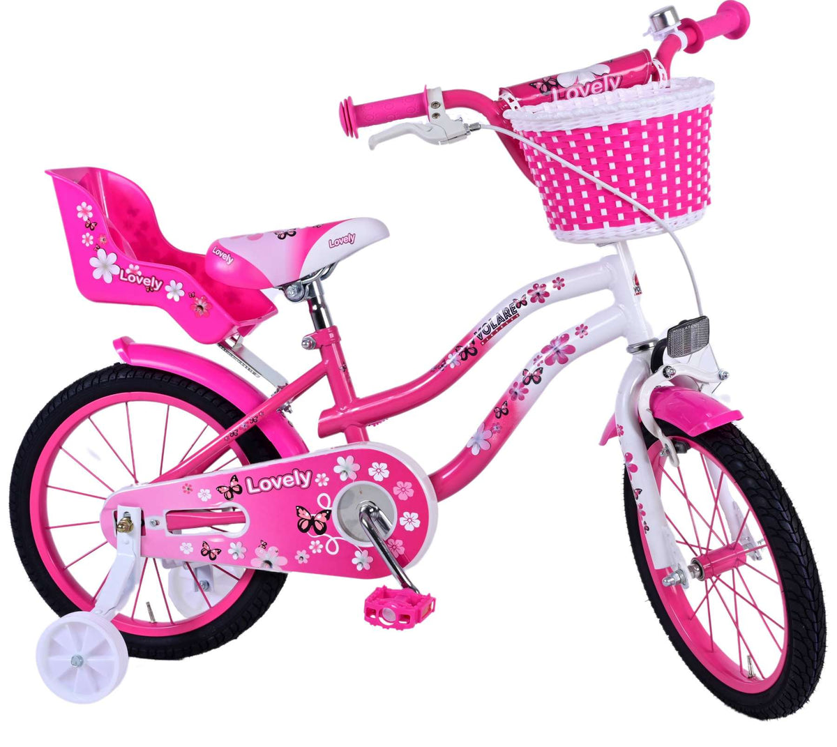 Volare schöne Kinderbike Girls 16 Zoll rosa Weiß