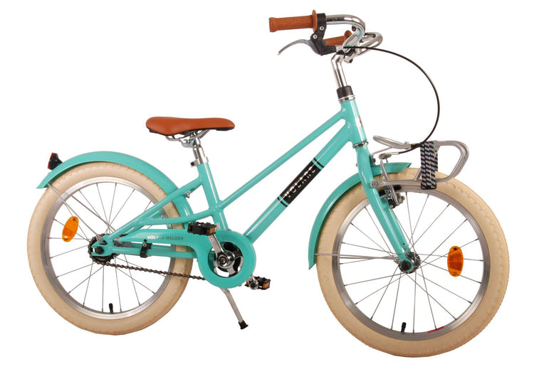 Volare Melody Children's Bicycle - Mädchen - 18 Zoll - Türkis - Prime Collection