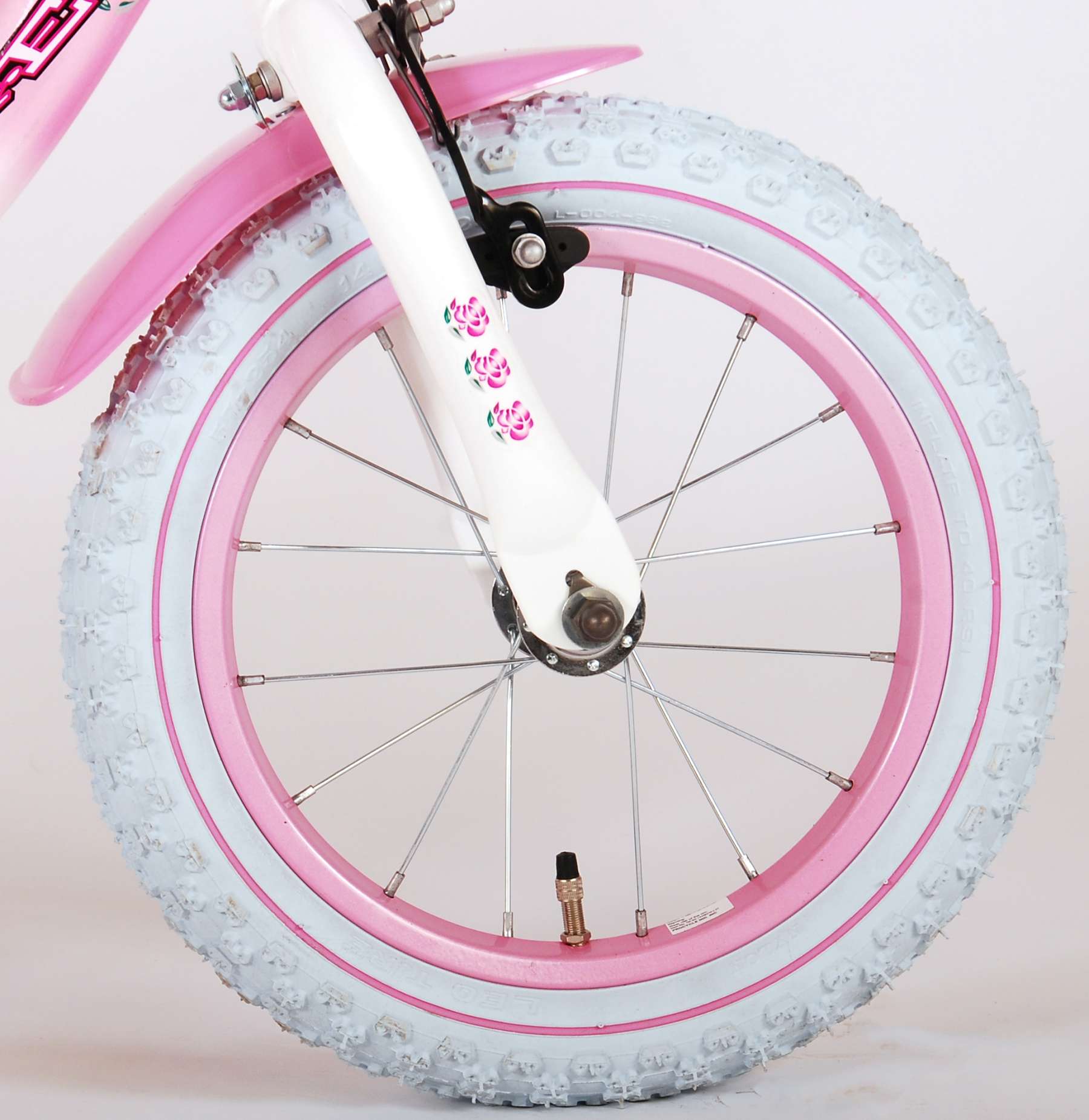 Volare Rose Children's Bicycle - Mädchen - 14 Zoll - Pink Weiß - 95% versammelte sich