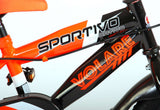 Volare Sportivo Kinderrad - Jungen - 12 Zoll - Neon Oranje Black - Zwei Handbremsen - 95% versammelte - afbeelding 7