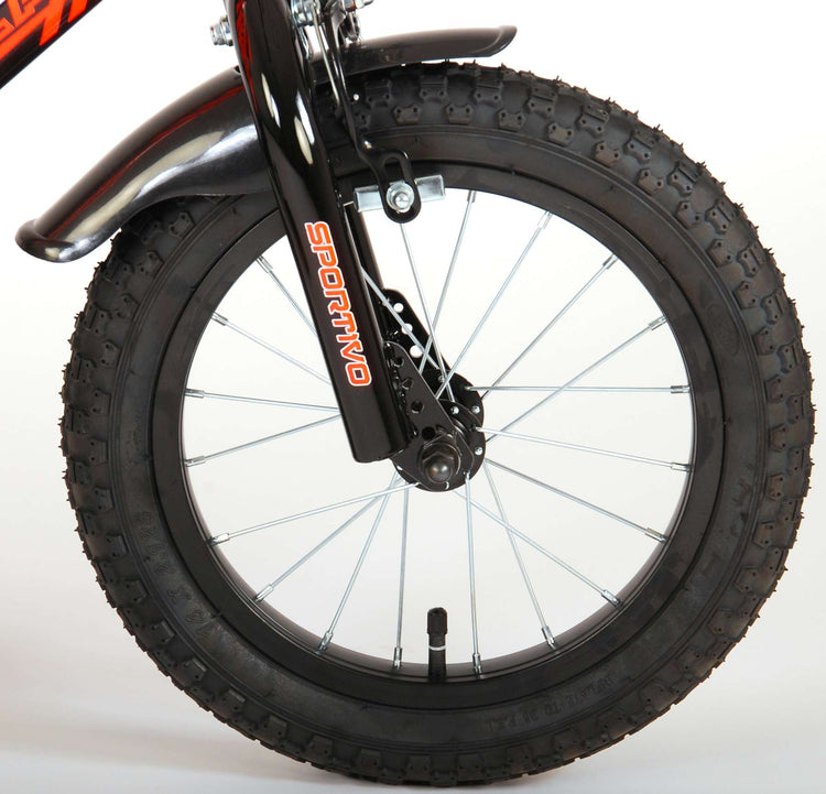 Volare Sportivo Kinderbike Jungen 14 Zoll Neon Oranje Black 95% versammelte sich