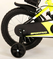 Volare Sportivo Kinderrad - Jungen - 14 Zoll - Neongelbschwarz - Zwei Handbremsen - 95% versammelte - afbeelding 4