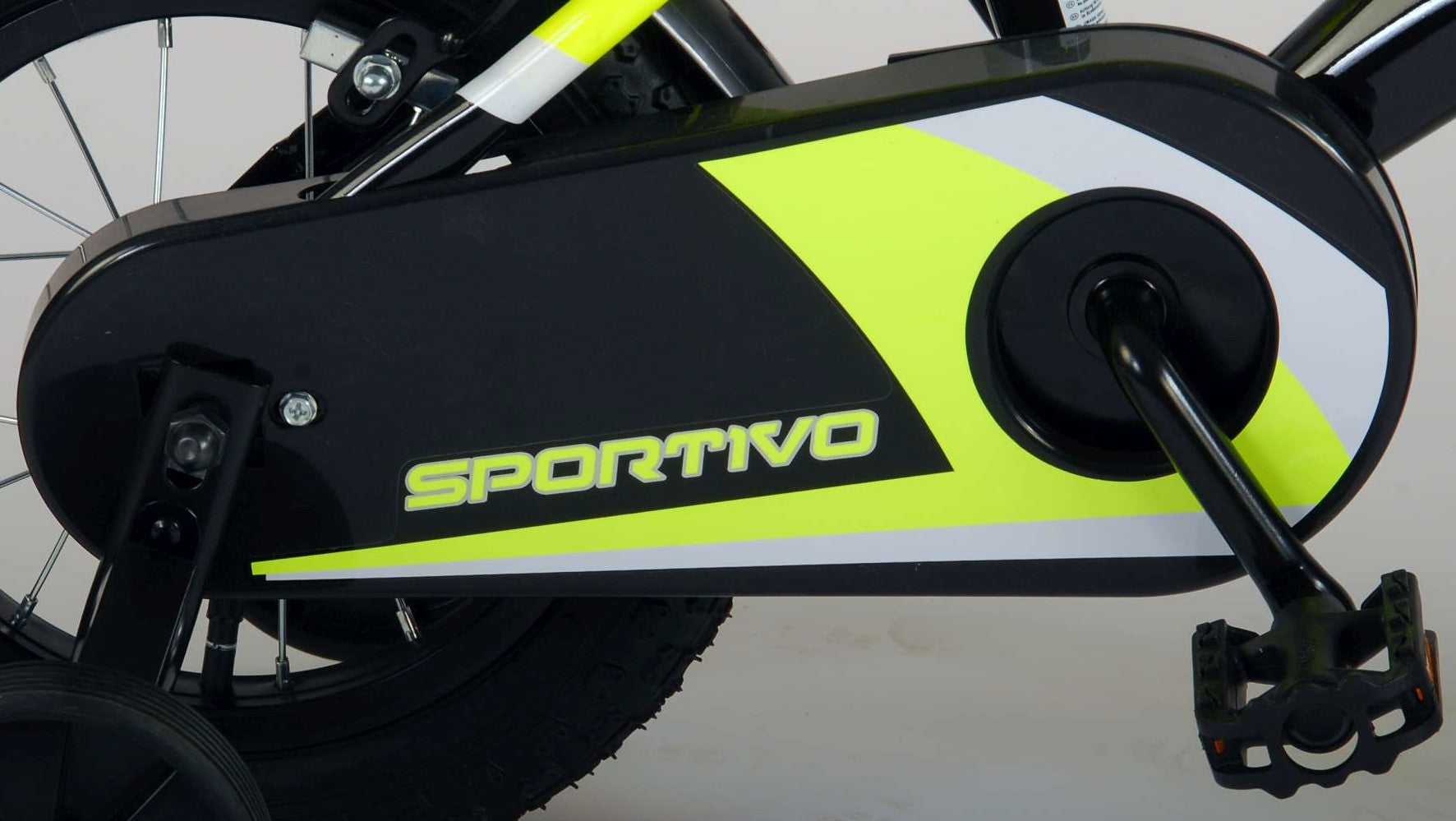 Volare Sportivo Kinderrad - Jungen - 12 Zoll - Neongelbschwarz - Zwei Handbremsen - 95% versammelte