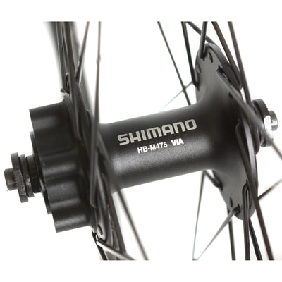Shimano Vorderrad 28 Kies 19 M475 Disc 100mm qr