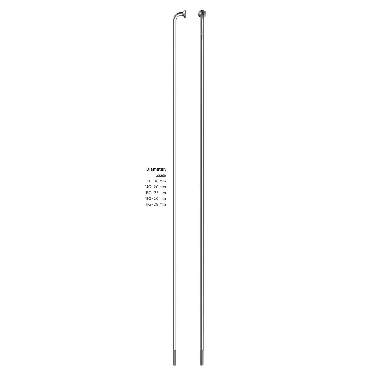 Sapim Spaak 13-138 Leader Edelstahl mit Nippel (100st)