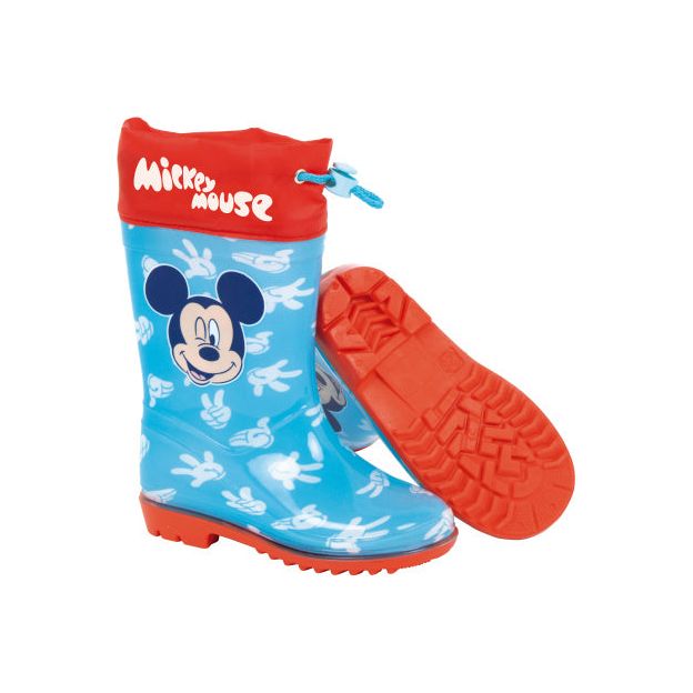 Arditex Regenstiefel Mickey heute Junior PVC Textile Hellblau Rot Größe 30
