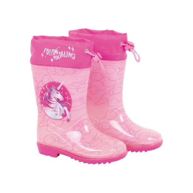 Arditex Regenstiefel Einhorn Girls PVC Textile hellrosa Größe 24