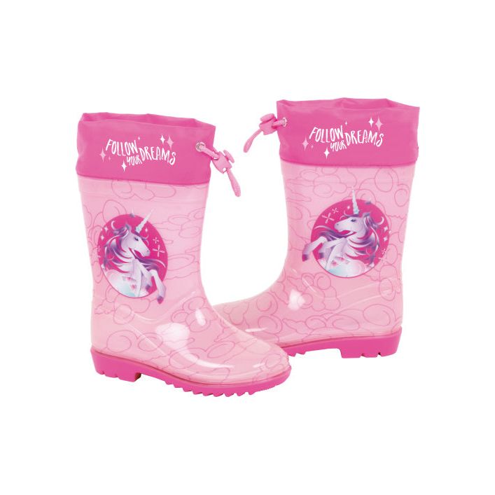 Arditex Regenstiefel Einhorn Girls PVC Textile hellrosa Größe 24
