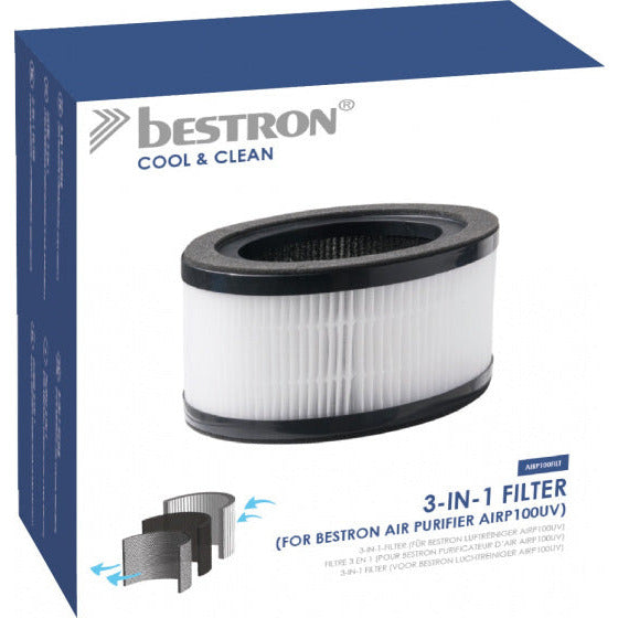 BESTRON Air Filter Airp100uv 3-in-1-Weiß