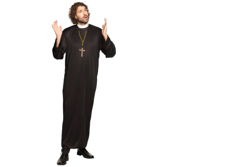 Boland Dress -up -Anzug Priester Black Size M l