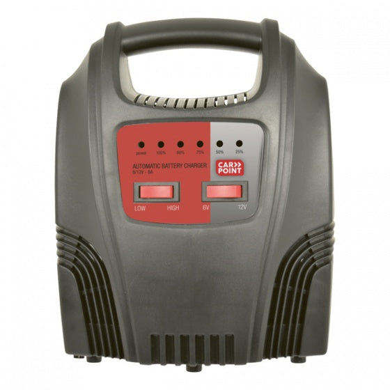 Carpoint Batterie Ladegerät 6 12 Volt 8-44 AH 8 Ampère Schwarz