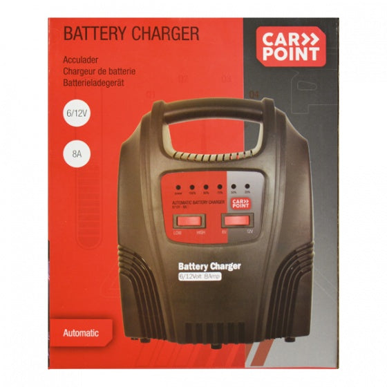 Carpoint Batterie Ladegerät 6 12 Volt 8-44 AH 8 Ampère Schwarz