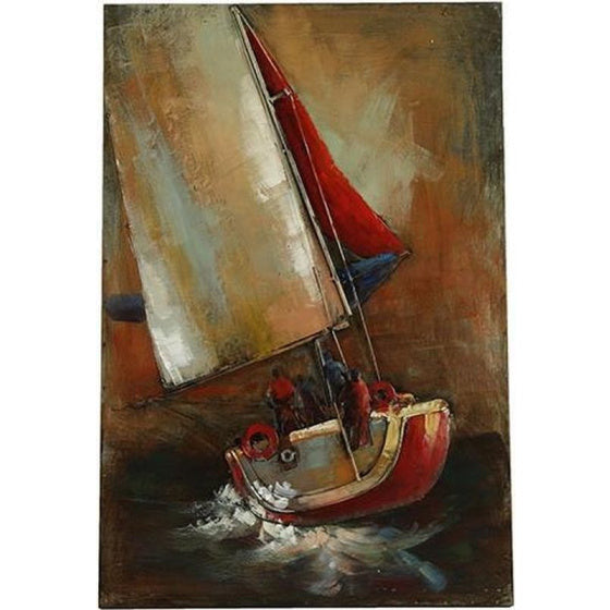 Hi-Punkt-Kofferraummalerei 60 x 90 cm Stahlbraun Orange