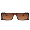 Sonnenbrille Damen Rechteck vollständig Omrand Katze.3 braun braun