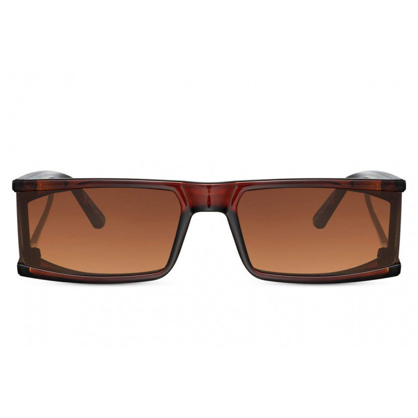 Sonnenbrille Damen Rechteck vollständig Omrand Katze.3 braun braun