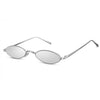Sonnenbrille Ladies Oval Borderless Katze. 3 Silber Silber