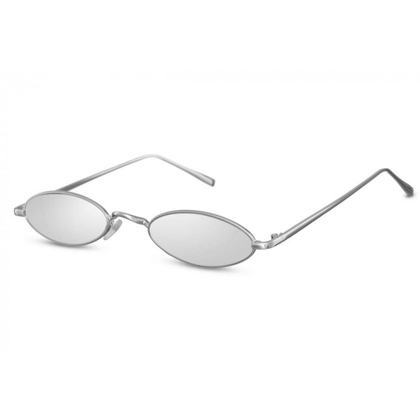 Sonnenbrille Ladies Oval Borderless Katze. 3 Silber Silber