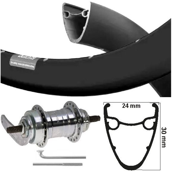 KGS Hinterrad 28 Zoll (622) Rand Niederländisch 19 schwarze Velamos Remnaaf
