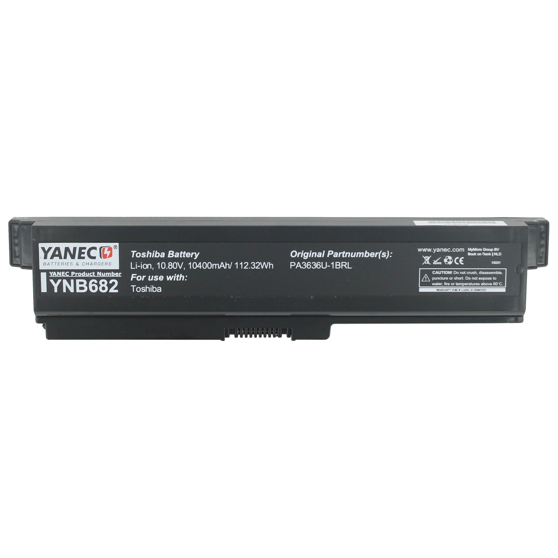 Yanec Laptop -Batterie erweiterte 10400mah
