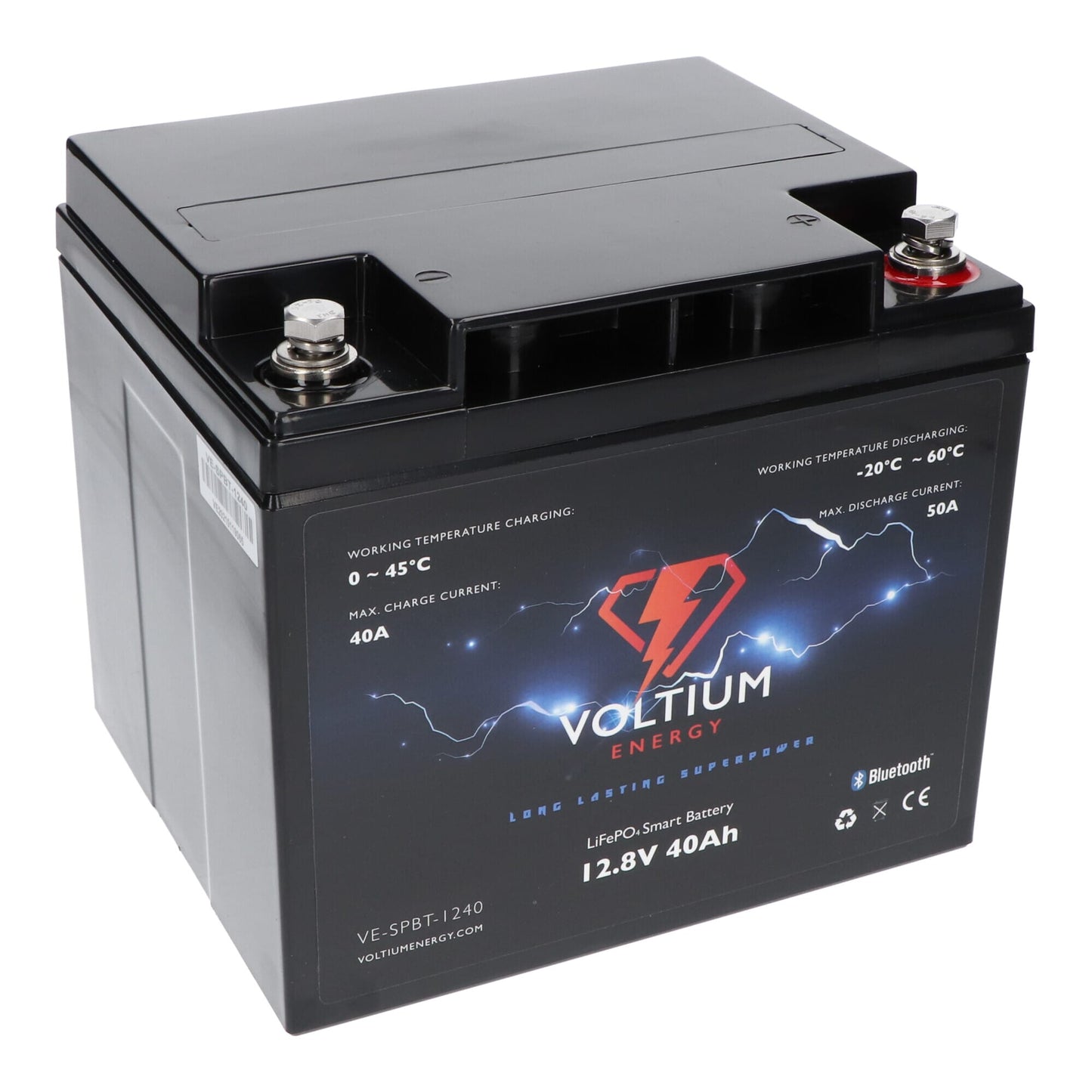 Voltium Energy LifePO4 Batterie 12,8 V 40AH Bluetooth