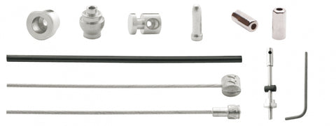 Bremszugset für Trommelbremse 1350/1000 mm schwarz/silber