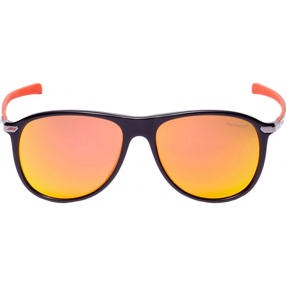 sonnenbrille unisex rund cat.4 schwarz orange