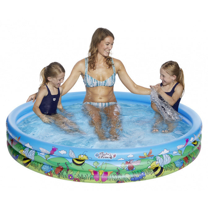 Glückliche Menschen aufblasbarer Pool 178 x 30 cm blau
