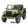 Jamara Willys MB Jeep 12V Batteriefahrzeug Armee Grün grün